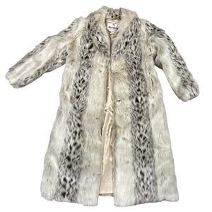 Monterey Fashions Women's Faux Fur Full Length Coat Size 14P Petite